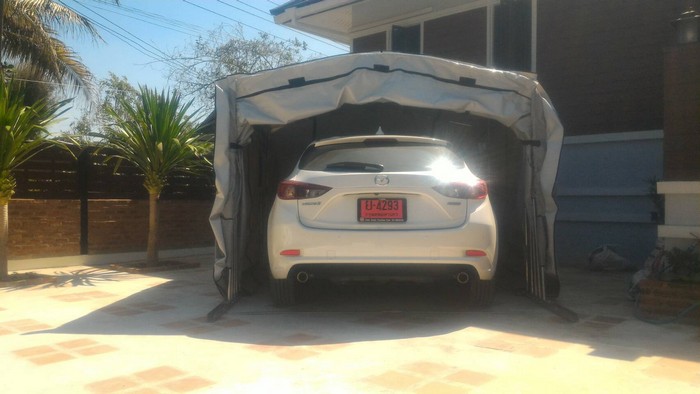 [:TH]โรงจอดรถพับได้ ส่งให้คุณอรัญญา[:en]Car Shelter Folding Sent them to Aranya[:]